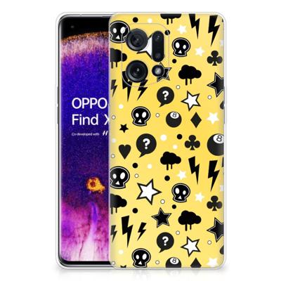 Silicone Back Case OPPO Find X5 Punk Geel Silicone Back Case OPPO Find X5 Punk Geel
