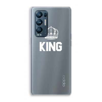 King zwart: Oppo Find X3 Neo Transparant Hoesje
