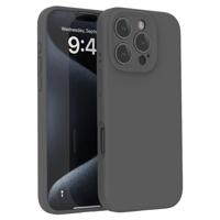Lunso iPhone 16 Pro Max hoesje - Flexibel siliconen Backcover - Donkergrijs
