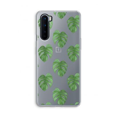 Monstera leaves: OnePlus Nord Transparant Hoesje
