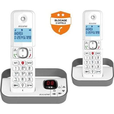 Draadloze vaste telefoon - ALCATEL - F860 voice duo grijs - Ongewenste oproepen blokkeren