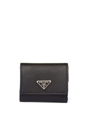 Prada portefeuille en cuir Saffiano - Noir