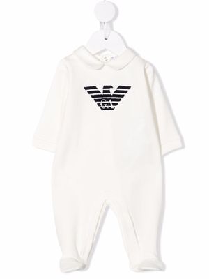 Emporio Armani Kids pyjama à logo imprimé - Blanc