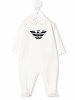 Emporio Armani Kids pyjama à logo imprimé - Blanc