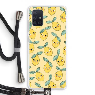 Citroenen: Samsung Galaxy A71 Transparant Hoesje met koord