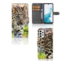 Samsung Galaxy A23 | Telefoonhoesje | Met pasjeshouder | Baby Luipaard