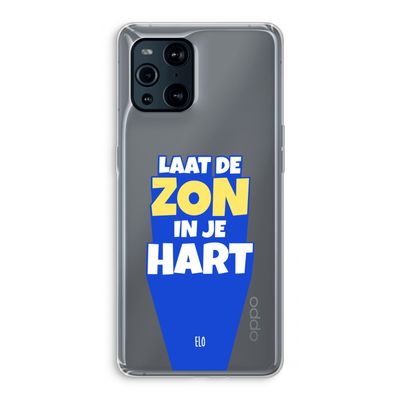 Laat de zon in je hart: Oppo Find X3 Transparant Hoesje
