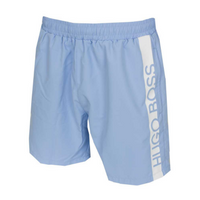 Hugo Boss heren zwembroek logo stripe Dolphin - lichtblauw - thumbnail