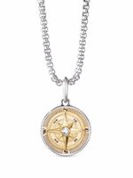 David Yurman pendentif Maritime Compass en or 18ct et argent sterling pavé de diamants (29,5 mm)