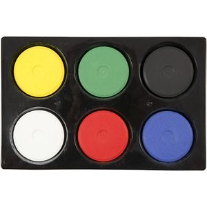 Colortime Waterverf 6 primaire kleuren 16 x 44 mm