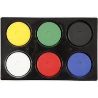 Colortime Waterverf 6 primaire kleuren 16 x 44 mm - thumbnail
