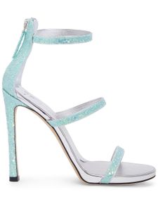 Giuseppe Zanotti sandales pailletées Harmony à bride - Vert