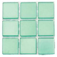 Glorex Hobby - mozaiek stenen/steentjes - turquoise - 63x stuks - 10 x 10 x 2 mm - hobby en knutse