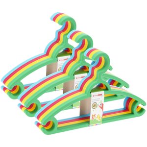 Storage Solutions kledinghangers kids - 24x - kunststof - multicolor