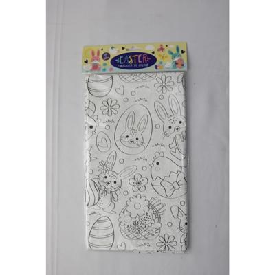 Papieren Paastafelkleed om in te kleuren