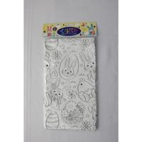 Papieren Paastafelkleed om in te kleuren