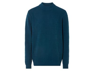 LIVERGY Gebreide heren trui (XL, Blauw)