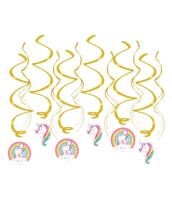 Swirl decorations unicorn | 6 stuks
