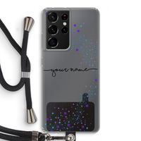 Sterren: Samsung Galaxy S21 Ultra Transparant Hoesje met koord