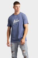 Malelions Essentials T-Shirt Heren Blauw/Wit - Maat XS - Kleur: Blauw | Soccerfanshop - thumbnail