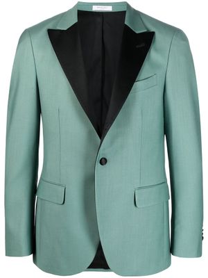 Boglioli blazer à revers contrastants - Vert