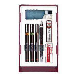 Tekenset rOtring Isograph college 0.2mm, 0.3mm en 0.5mm set Ã 3 stuks