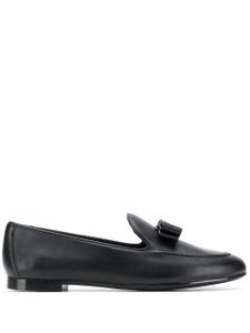 Ferragamo mocassins à nœud Vara - Noir