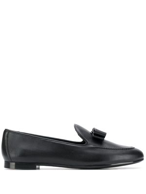 Ferragamo mocassins à nœud Vara - Noir
