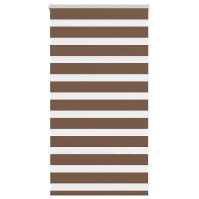 VidaXL Zebra rolgordijn 75x100 cm stofbreedte 70,9 cm polyester bruin