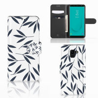 Samsung Galaxy J6 2018 Hoesje Leaves Blue - thumbnail
