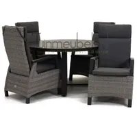 Tuinstoel Prato Brick met braga tafel 140 cm rond