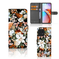 Hoesje voor Motorola Edge 40 Pro Dark Flowers - thumbnail