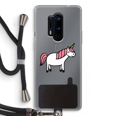 Eenhoorn: OnePlus 8 Pro Transparant Hoesje met koord