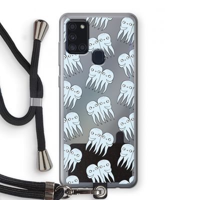 Octopussen: Samsung Galaxy A21s Transparant Hoesje met koord