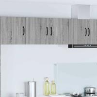 Keukenkast aan de muur met plank Grijs Sonoma 80 x 31 x 40 cm