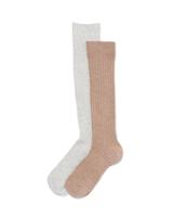 HEMA Kniekousen Rib - 2 Paar Bruin (bruin)