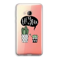 Hey you cactus: HTC U Play Transparant Hoesje