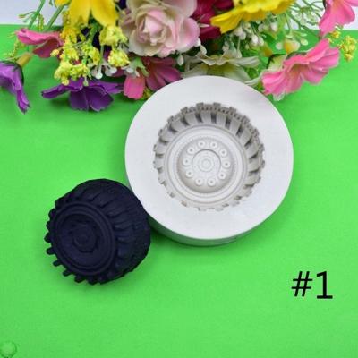 2 PC'S DIY banden vorm suiker ambachtelijke taart siliconen mal fondant bakken versieren tools willekeurige kleur levering grootte: maat 1