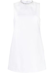 AREA crystal-embellished heart mini dress - Blanc