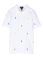 POLO RALPH LAUREN KIDS polo à logo brodé - Blanc