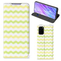 Samsung Galaxy S20 Plus | Hoesje met Magneet | Waves Yellow