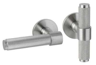 Raw L+T op ø52x5mm roz. zonder nokken rvs mat