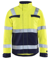 Blåkläder Multinorm jack. Ongevoerd 40871514 | High-Vis Geel/Marineblauw | Maat 3XL - 7330509552445