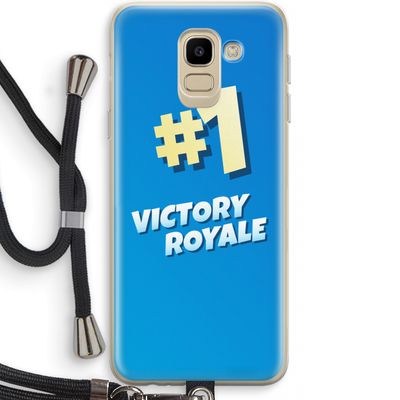 Victory Royale: Samsung Galaxy J6 (2018) Transparant Hoesje met koord