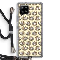 Slapende poes: Samsung Galaxy A42 5G Transparant Hoesje met koord