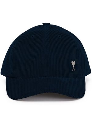 AMI Paris casquette Ami de Coeur en velours côtelé - Bleu