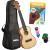 Cascha HH 2152 Mahogany concert ukelele starter set (4-talig)