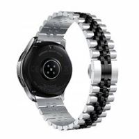 Stalen band - Zilver / zwart - Samsung Galaxy Watch Active 2