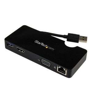 StarTech.com Universeel USB 3.0 mini docking station voor laptops met HDMI of VGA, gigabit Ethernet,