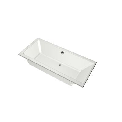Xenz Kristal Ligbad - 170x75x48 - afvoer Midden - acryl - wit mat 6985-03